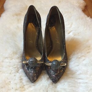 🎉2xHP🎉Christian Siriano Runway Glitter Heel
